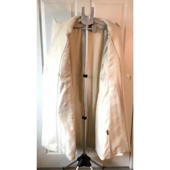 Katherine Kelly Ivory Alpaca Wool Blend Car Coat Women’s SZ 10 - Picture 3 of 7